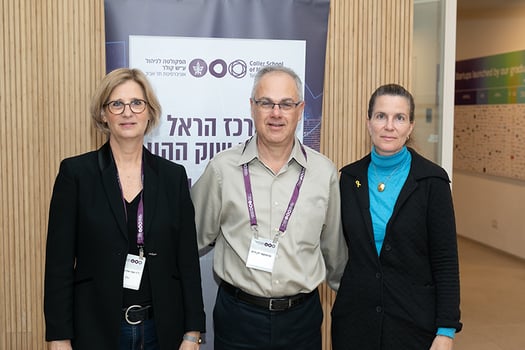 מימין: פרופ׳ יעל שטיינהרט, פרופ׳ דן וייס וד״ר נעמי שפירר בלפר, צילום: דייגו רוסמן